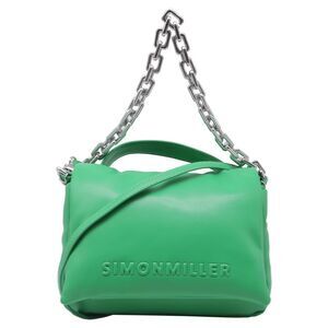 Simon Miller Linked Turnover Shoulder Bag in Green Faux Leather